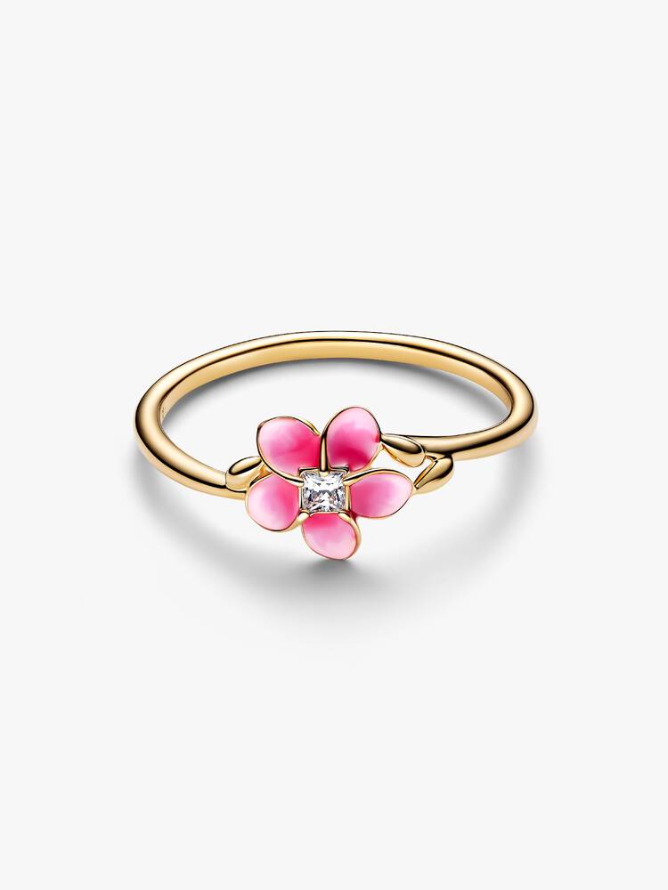 Prsten Pandora - Disney Moana Golden Plumeria Flower | 163844C01