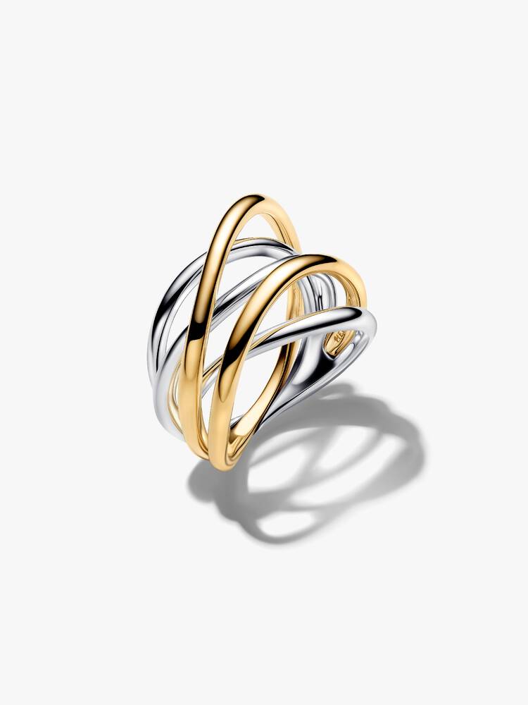 Bague Pandora - Anneaux Entrelacés Bimatière | 164673C00
