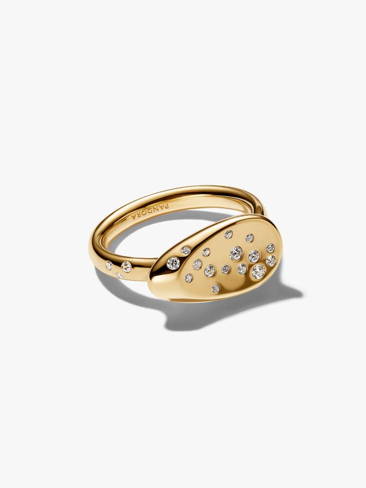 Anello con sigillo ovale piccolo in oro – vista 3