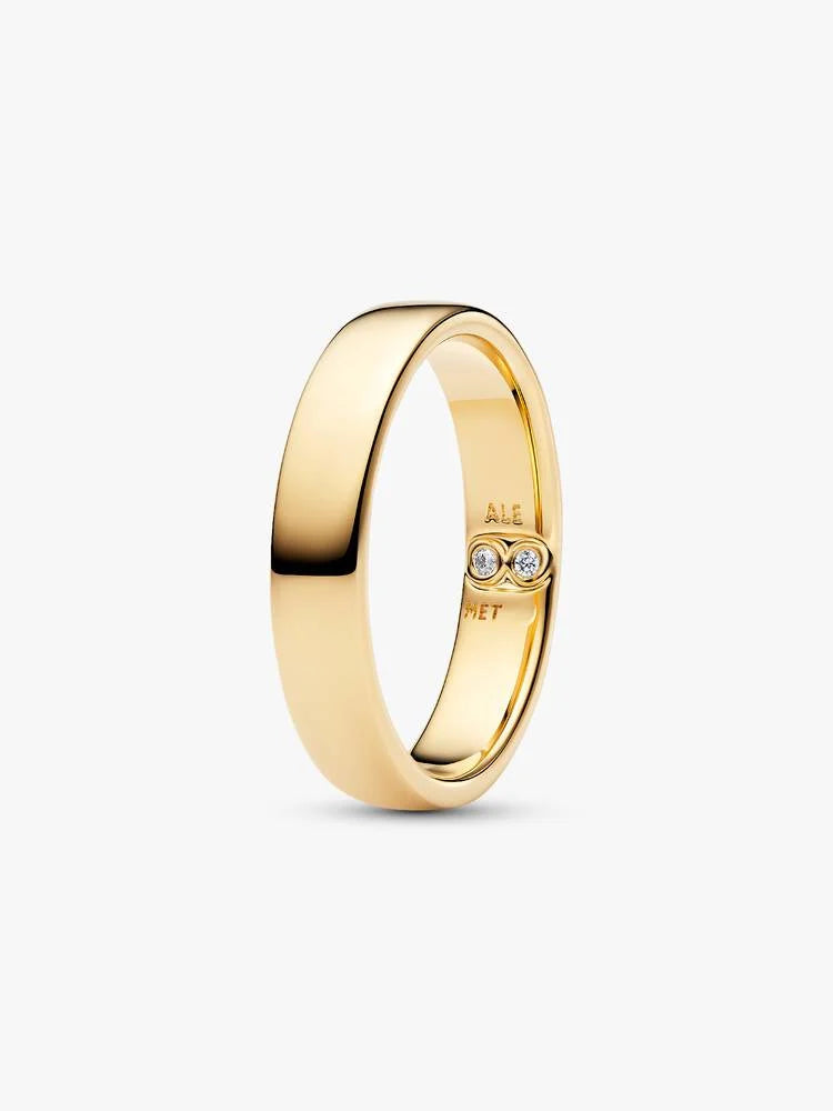 Bague Anneau Classique Gravable Doré