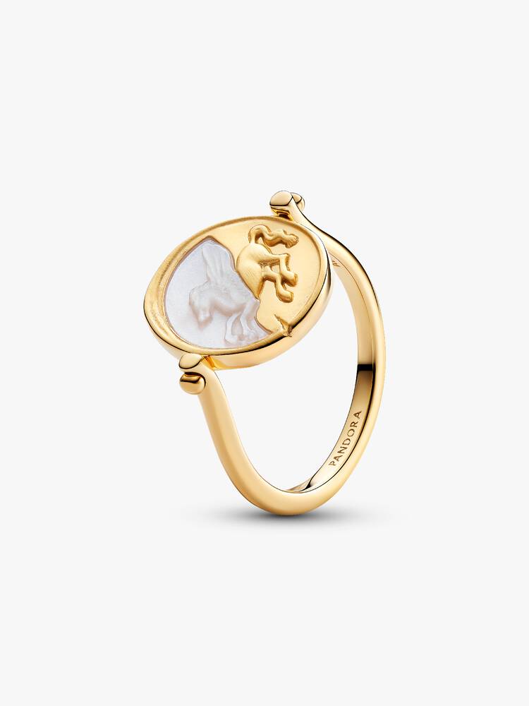 Goldener Pegasus-Wendemedaillonring
