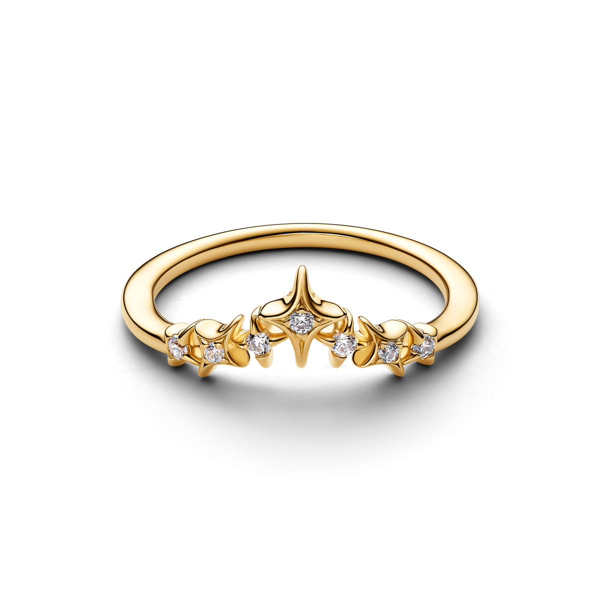 Bague Diadème Étoilé Doré – vue 2