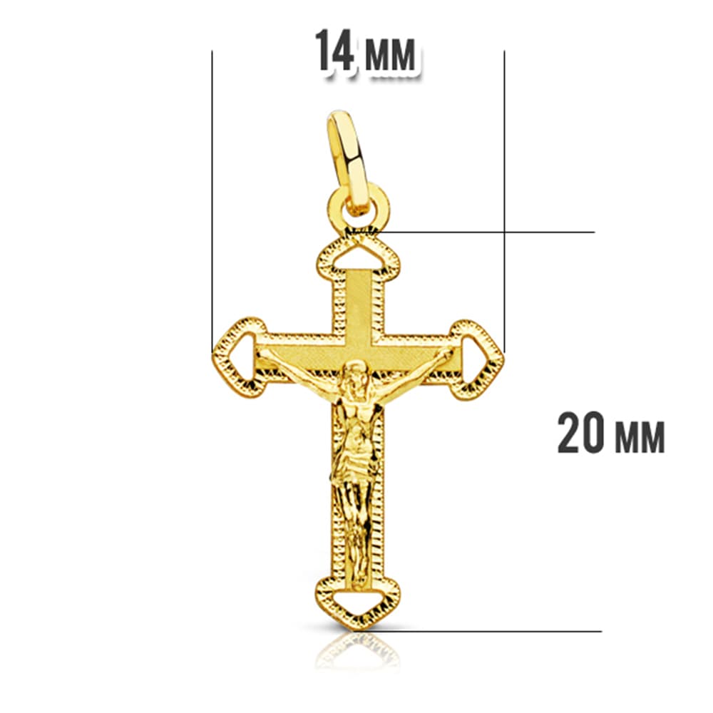 Cruz em Ouro Amarelo 18K com Cristo 23X14 mm