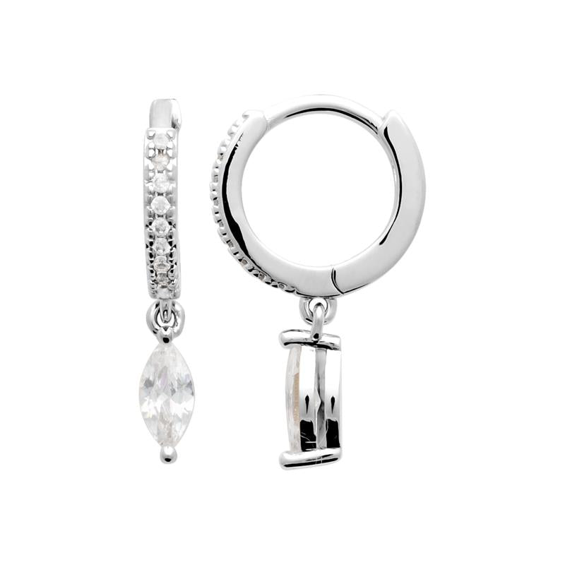 Charm - Oval - Silver - Creoles