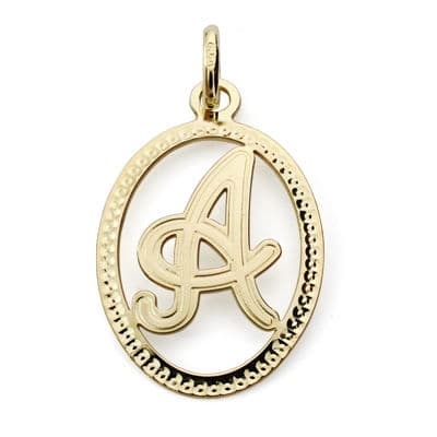 Initial vedhæng 18K Initial a 21X14 mm