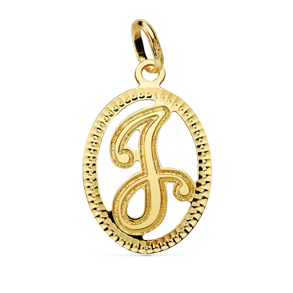 Pendentif Initial 18K Initial J 21X14 mm