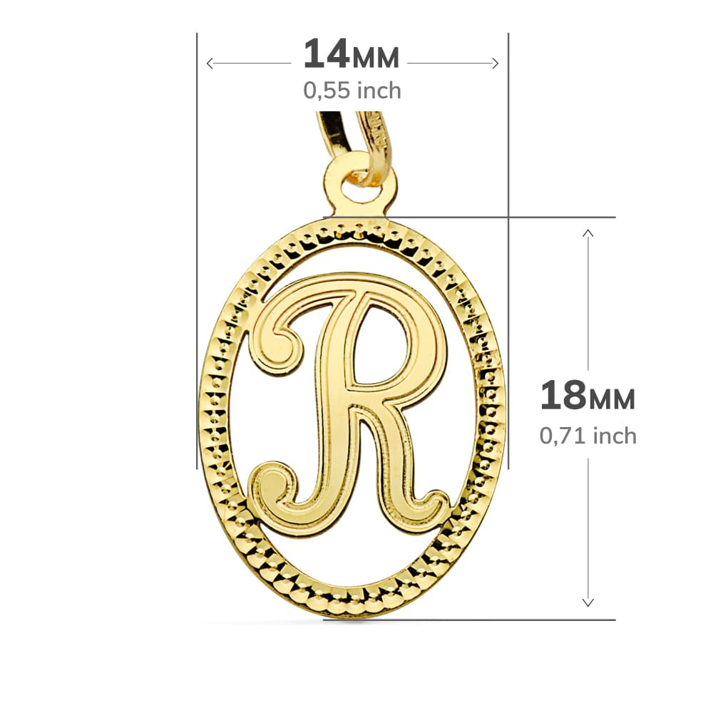 Initial Pendel 18K Initial R 21X14 mm