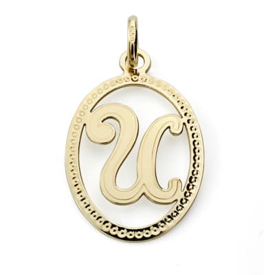 Initial Pendant 18K Initial U 21X14 mm