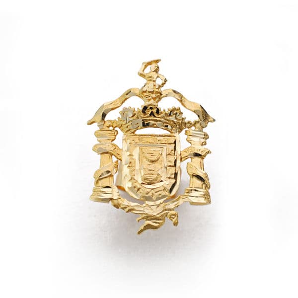 Jelvény Melilla Shield 18K Yellow Gold (Spanyolország) 20X14 mm
