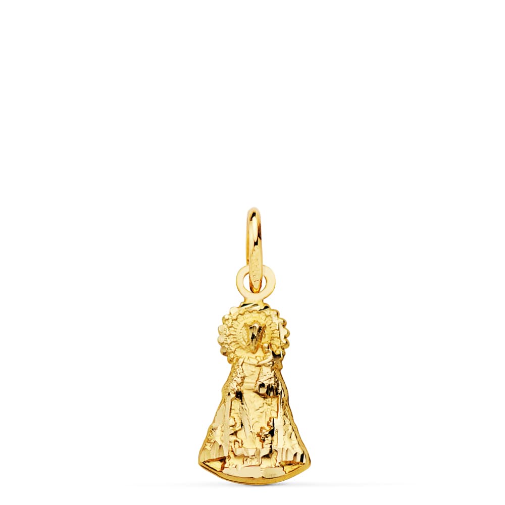 Médaille Silhouette Vierge Sans-abri Or Jaune 18K 15X8 mm