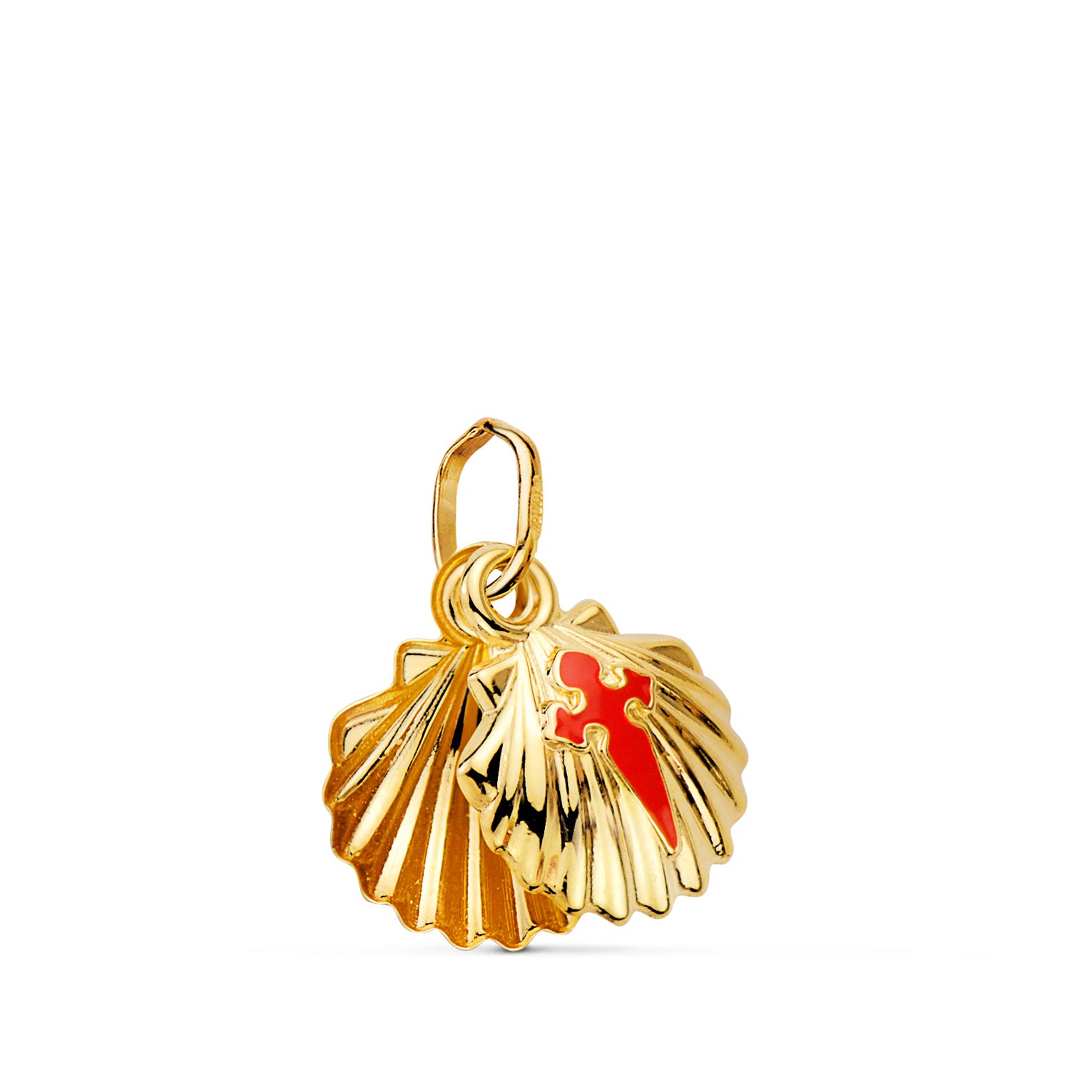 18K Sint-Jacobsschelphanger Doucle 10 mm
