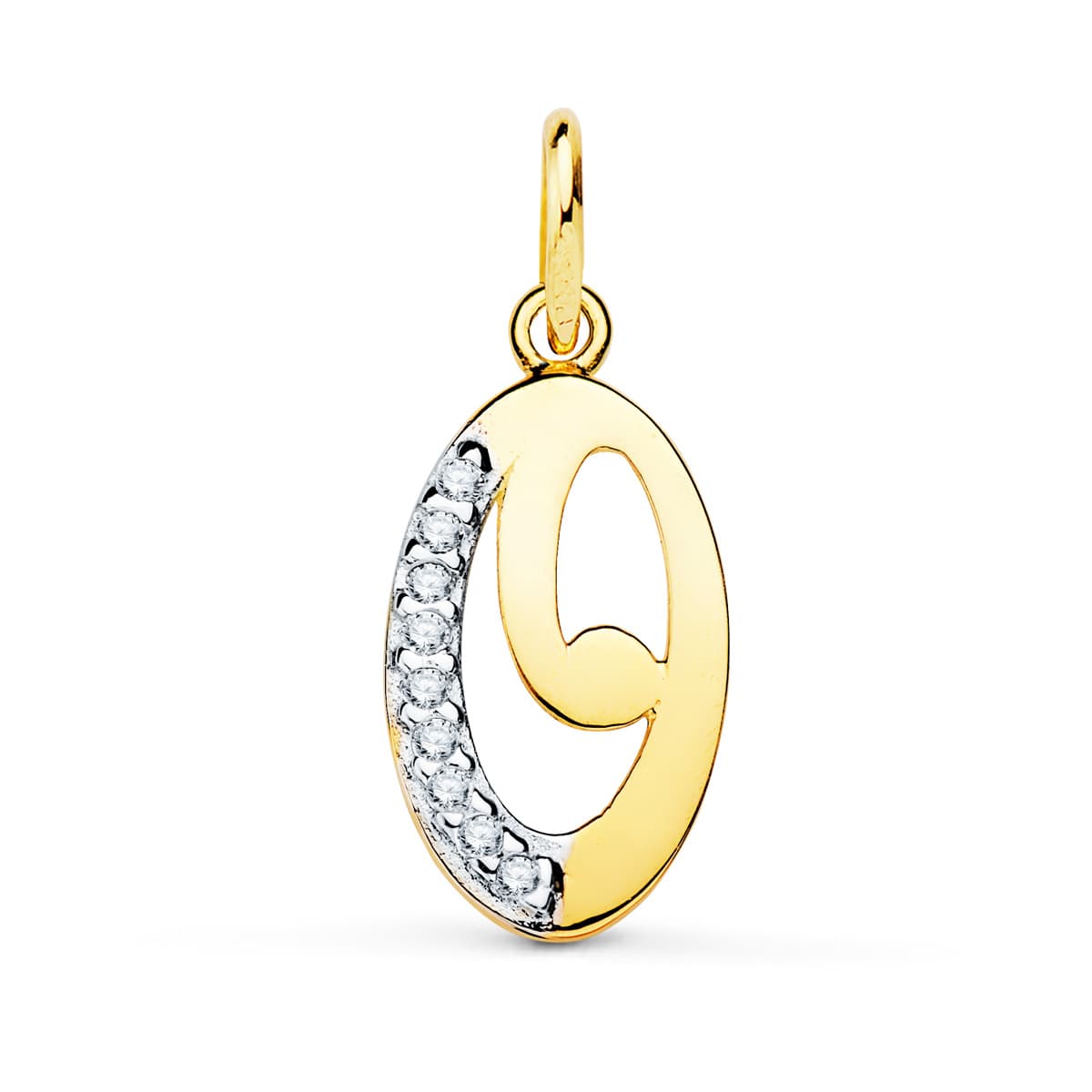 18K Yellow Gold Initial “o” Pendant