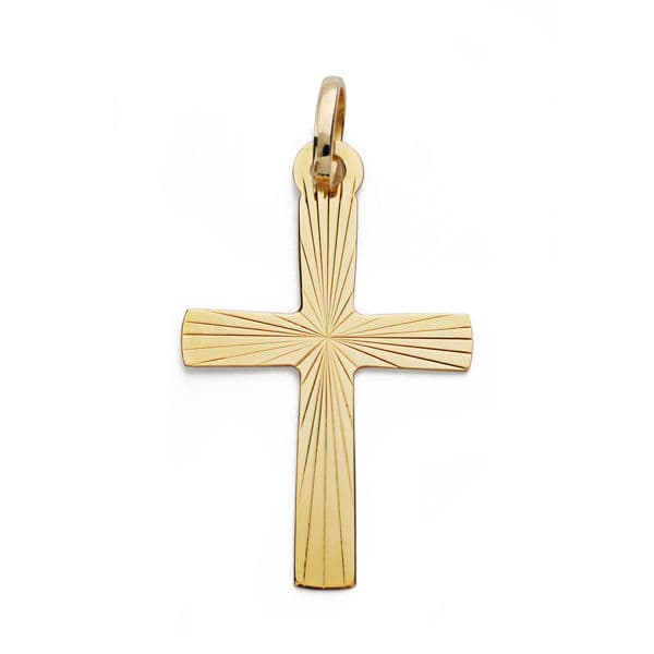 Croix Sculptée 9K 30 X 19 mm