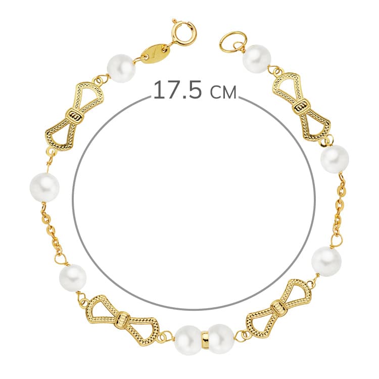 聖体拝領ビーズ ブレスレット 18K イエロー ゴールド 55 mm 1750 cm