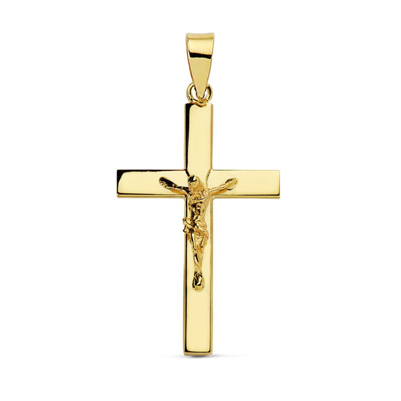 Cruz Oro Amarillo 18K con Cristo 25X16X3 mm