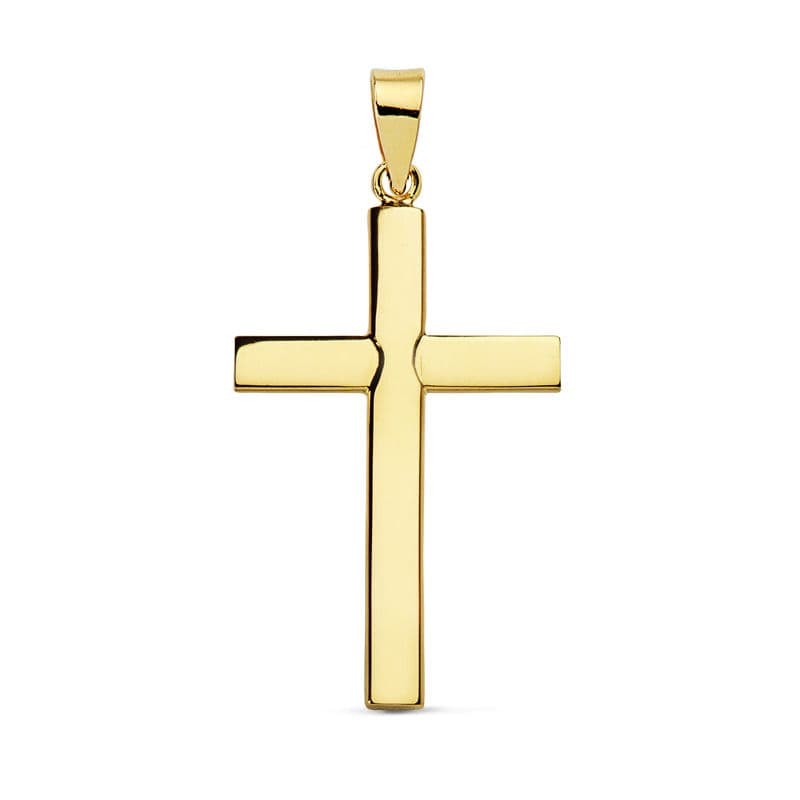 Pürüzsüz 18K Sarı Altın Haç 25X16X3 mm