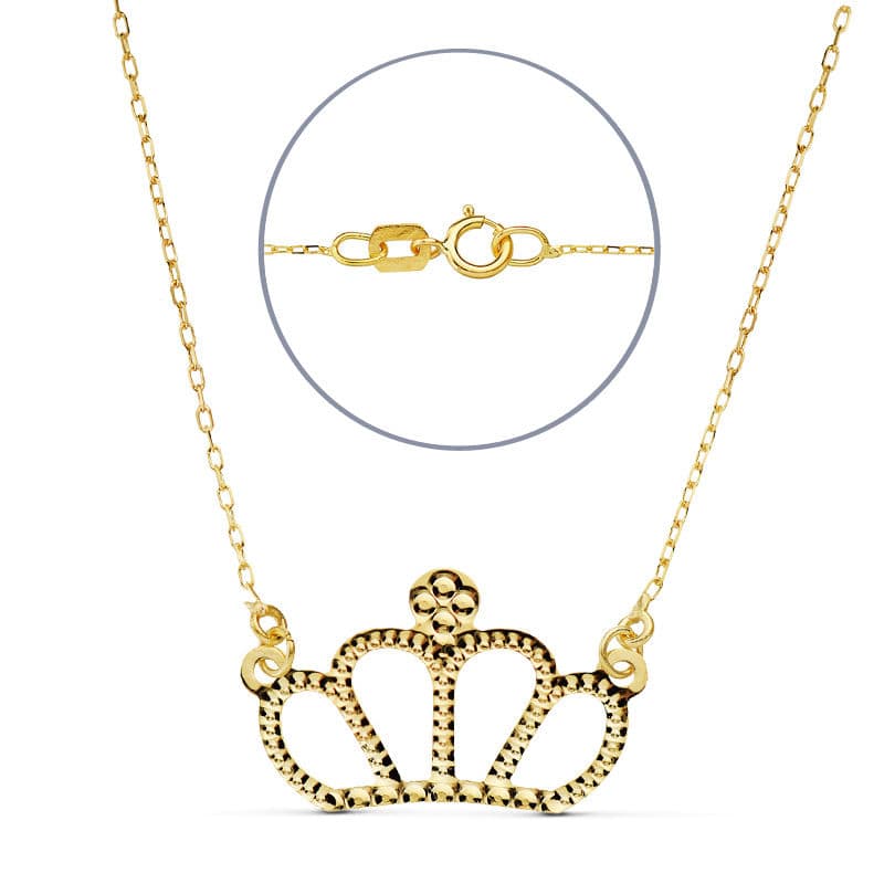 Coroana Colier Aur Galben 18K 12X8 mm 45 Cm