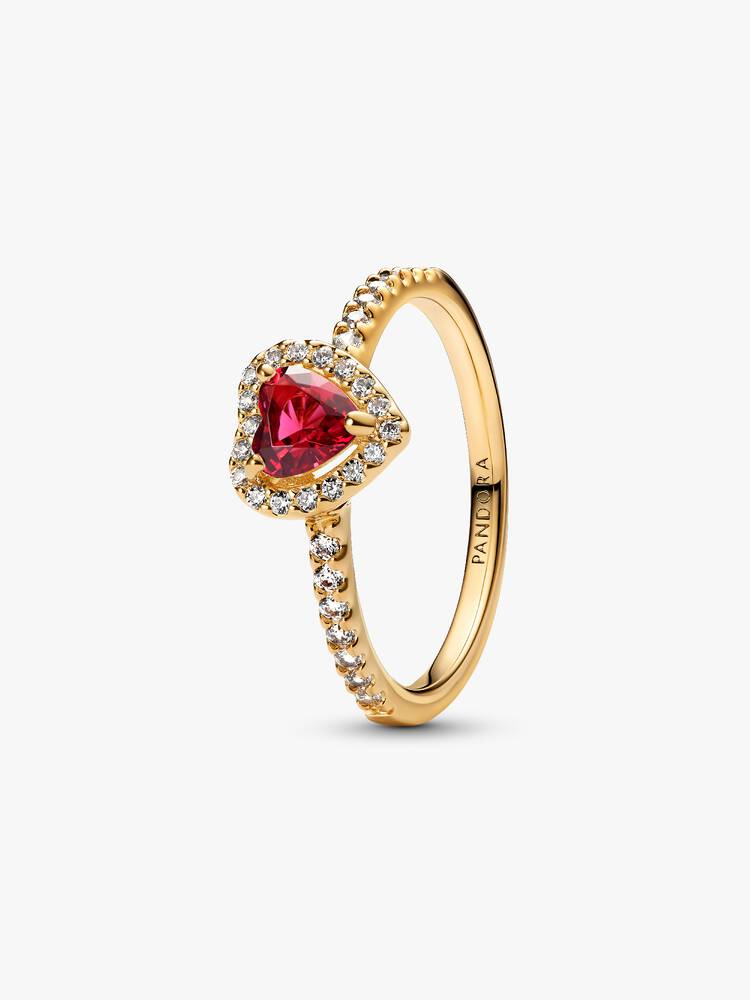 Prsten Pandora - Raised Red Heart | 168421C02