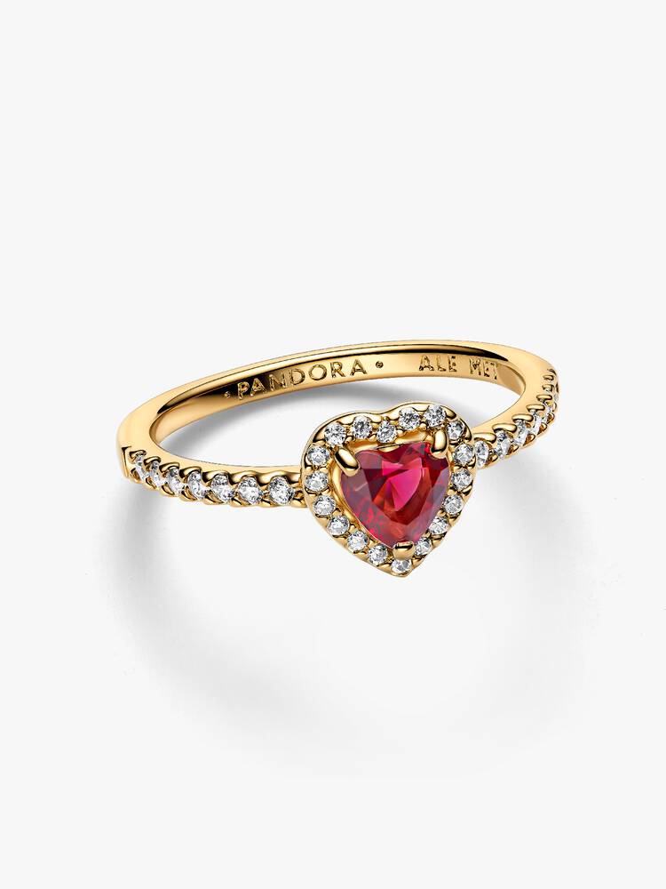 Prsten Pandora - Raised Red Heart | 168421C02