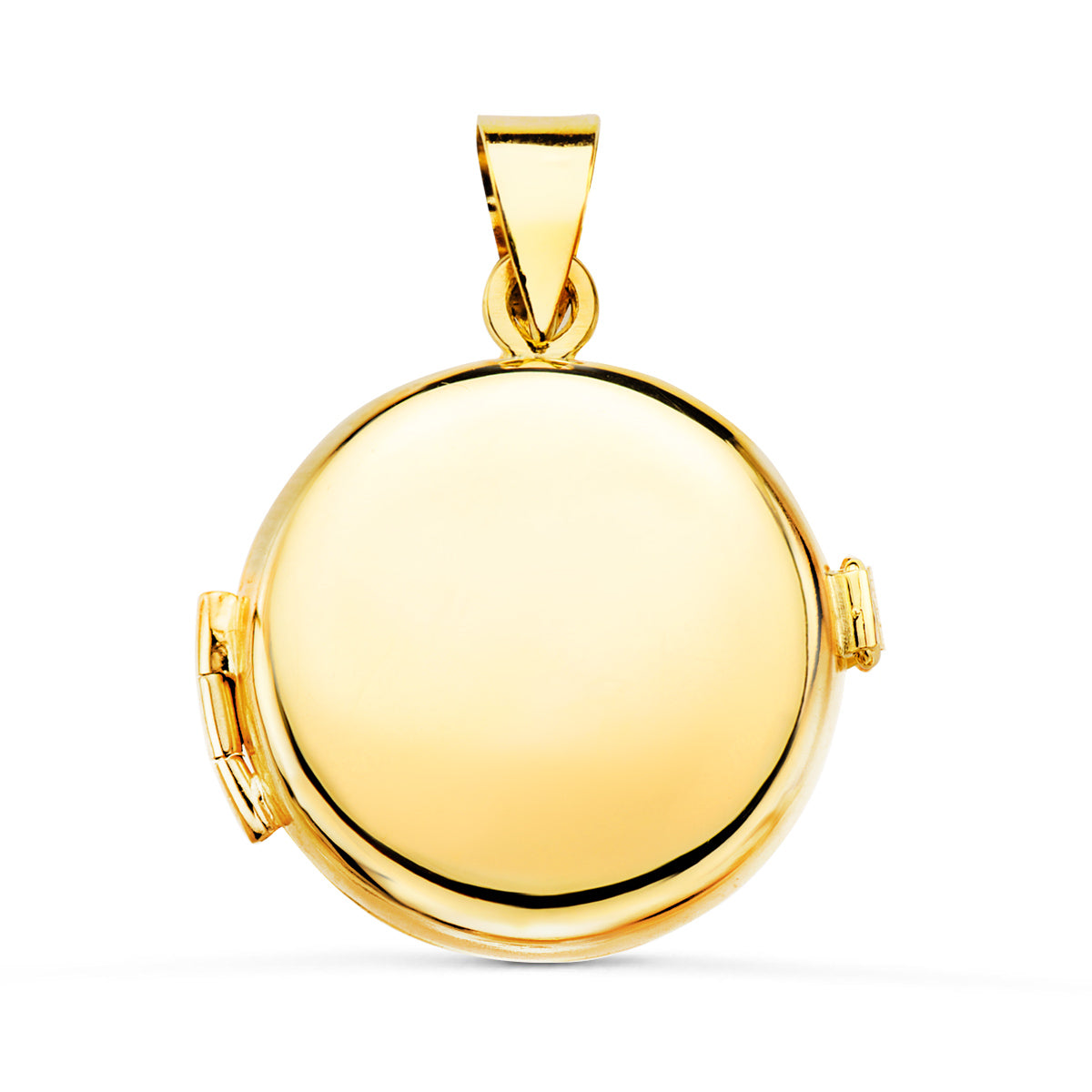 Porte-photo Rond Or Jaune Lisse 18K Charm Looker 21 mm