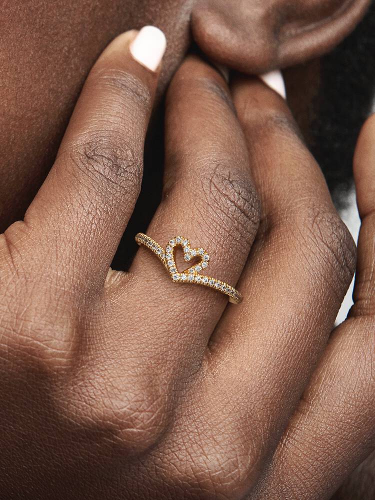 Ring Pandora - Glitrende hjerteønske | 169302C01
