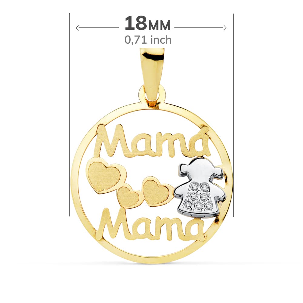 18K gull Zircon Girl Anheng