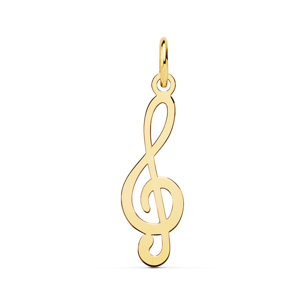 Pandantiv Treble Clef Aur Galben 18K 21X8 mm