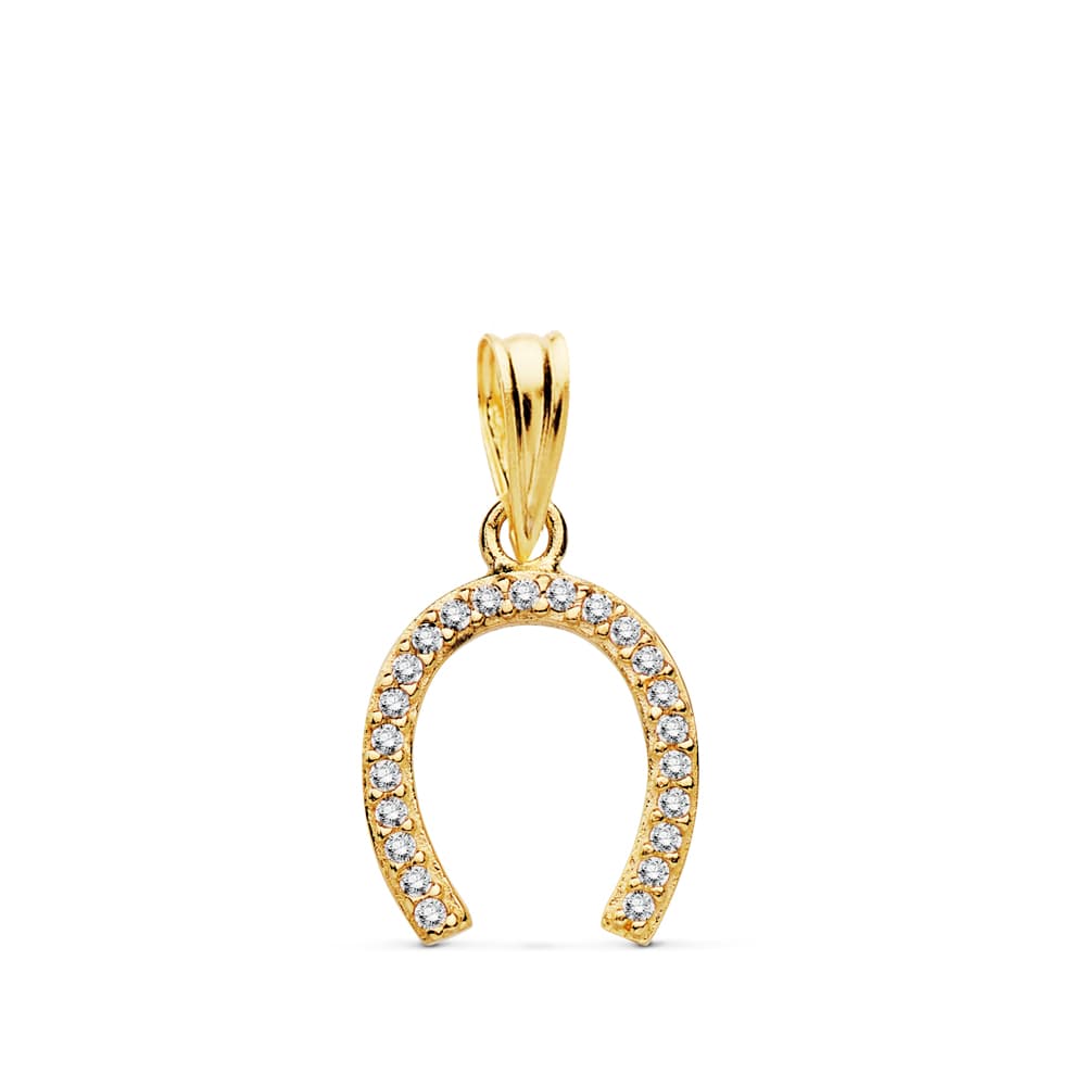 Pendentif Fer à Cheval Or Jaune 18K 12X11 mm
