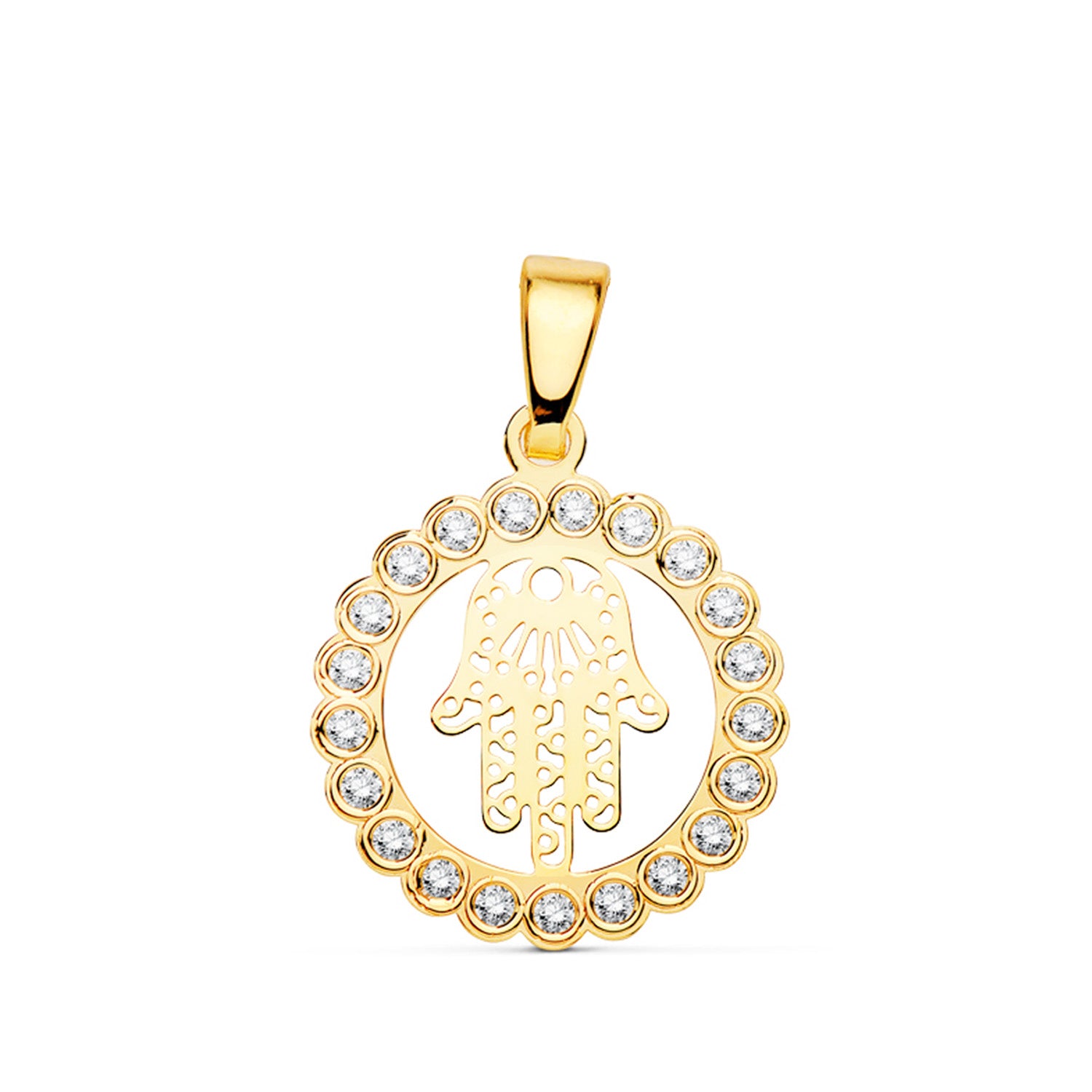 Colier Mâna Fatmei din Aur Galben 18K 16 X 16 mm