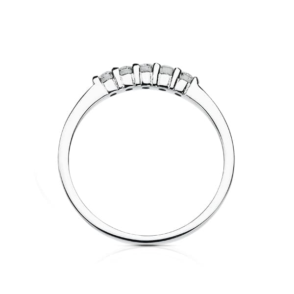 Brilliant Cut Diamond Wedding Ring 18K White Gold 0.300 Qts Purity VS2 Color G