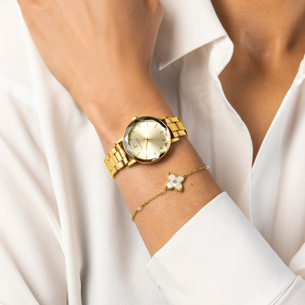 Montre femme Pierre Lannier MULTIPLES 178G542 – cadran doré bracelet acier doré – vue 2