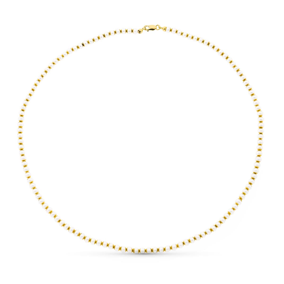 18K Collier Or Jaune Perle 44 Cm