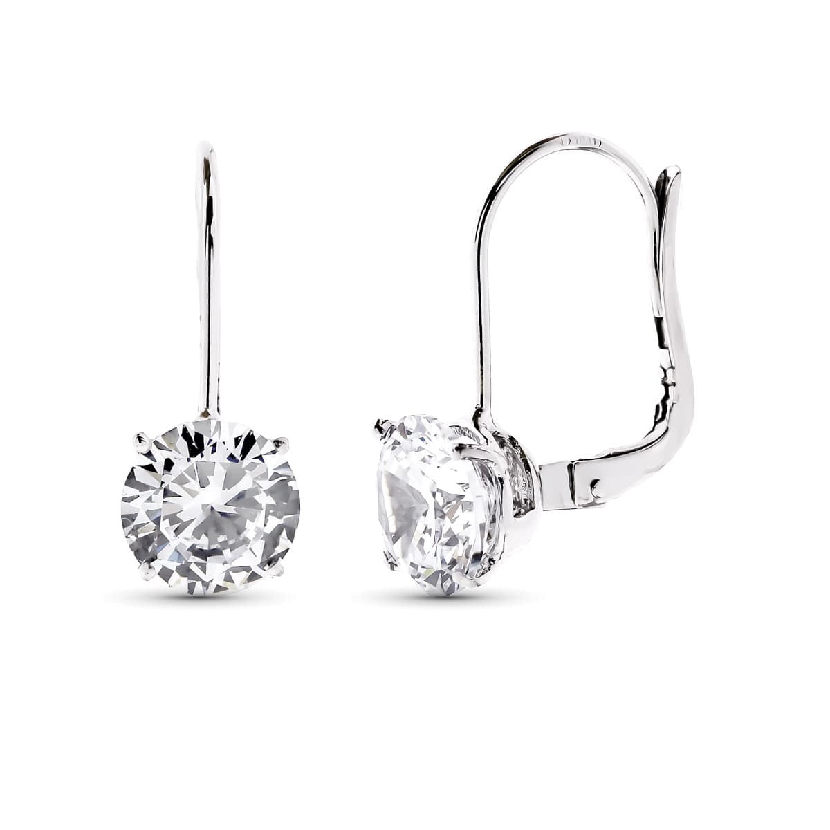 Pendientes de Oro Blanco de 18K