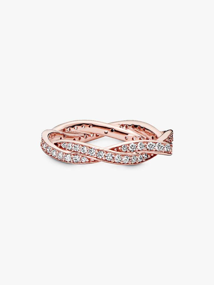 Glitrende snoet ring | Pandora