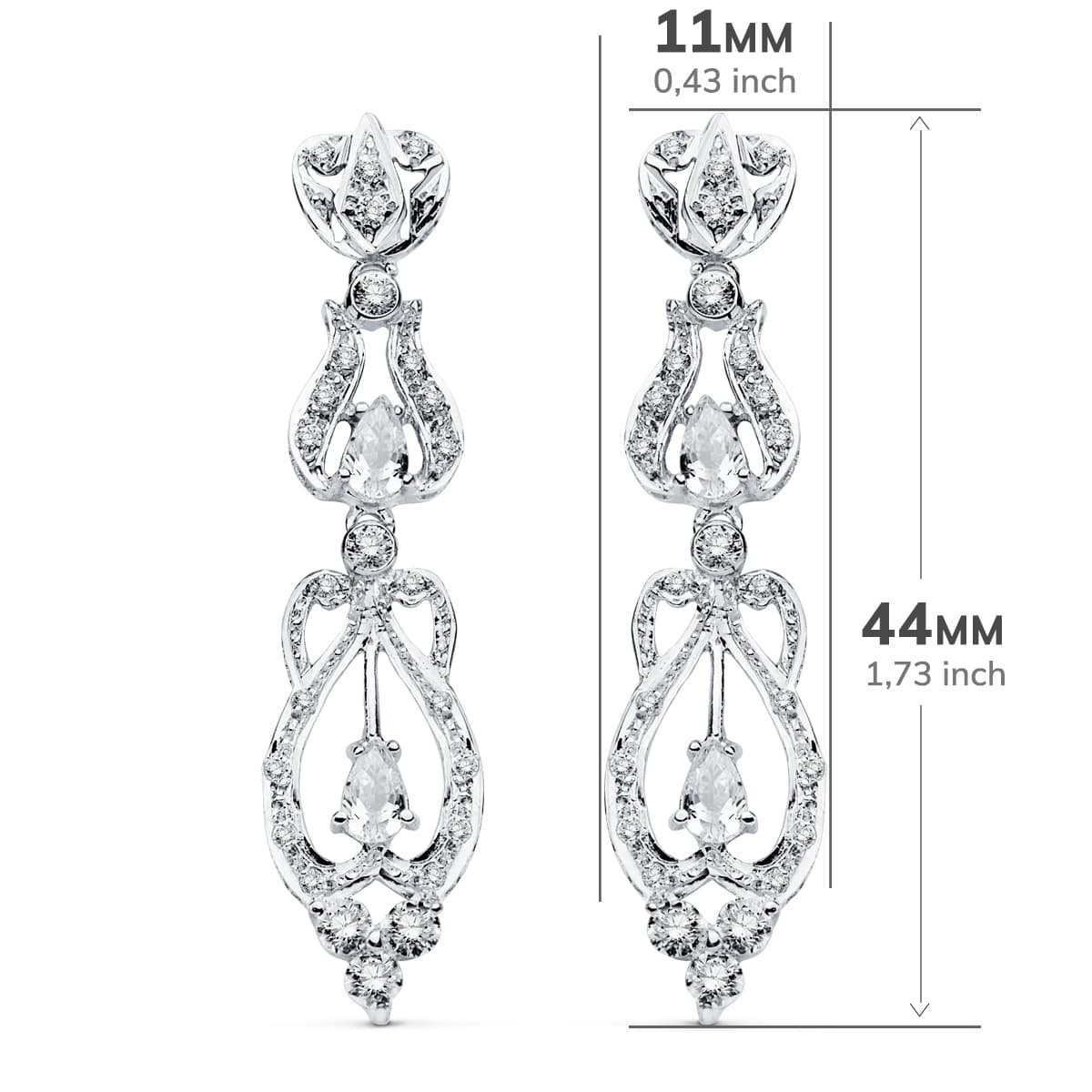 18K White Gold Earrings