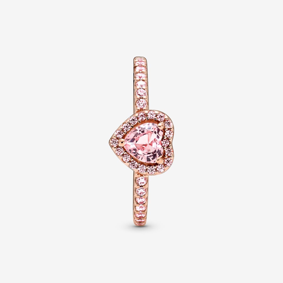 Heart - Pink &amp; Rose Gold - Pandora Ring