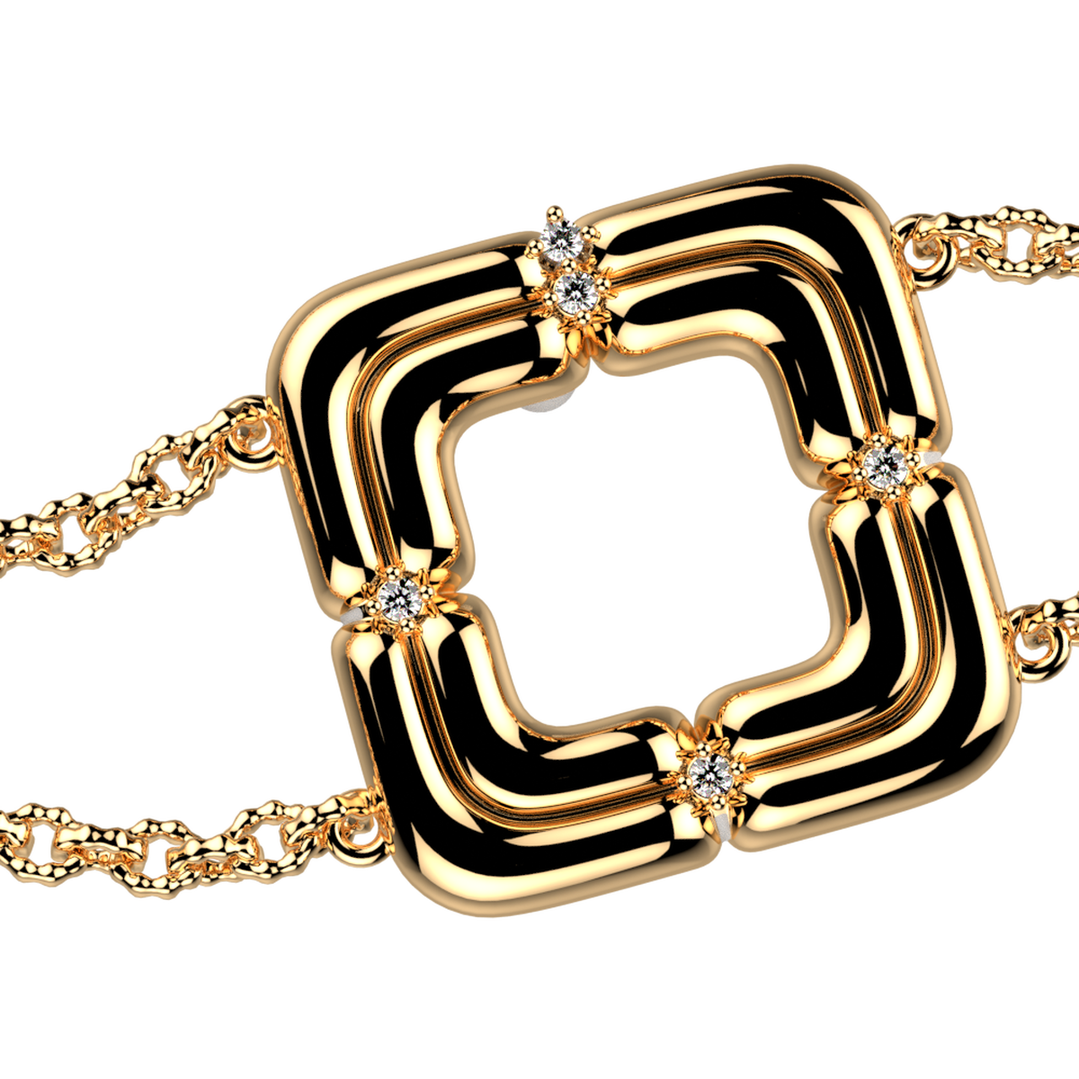Bracelet chaîne Allure doré – Les Georgettes – vue 2
