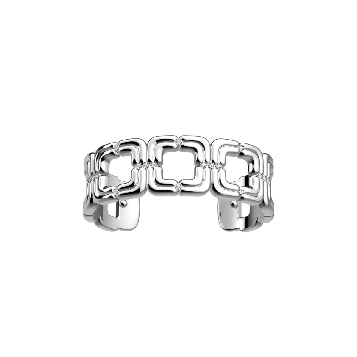 Manchette Allure 14 mm argentée – Les Georgettes