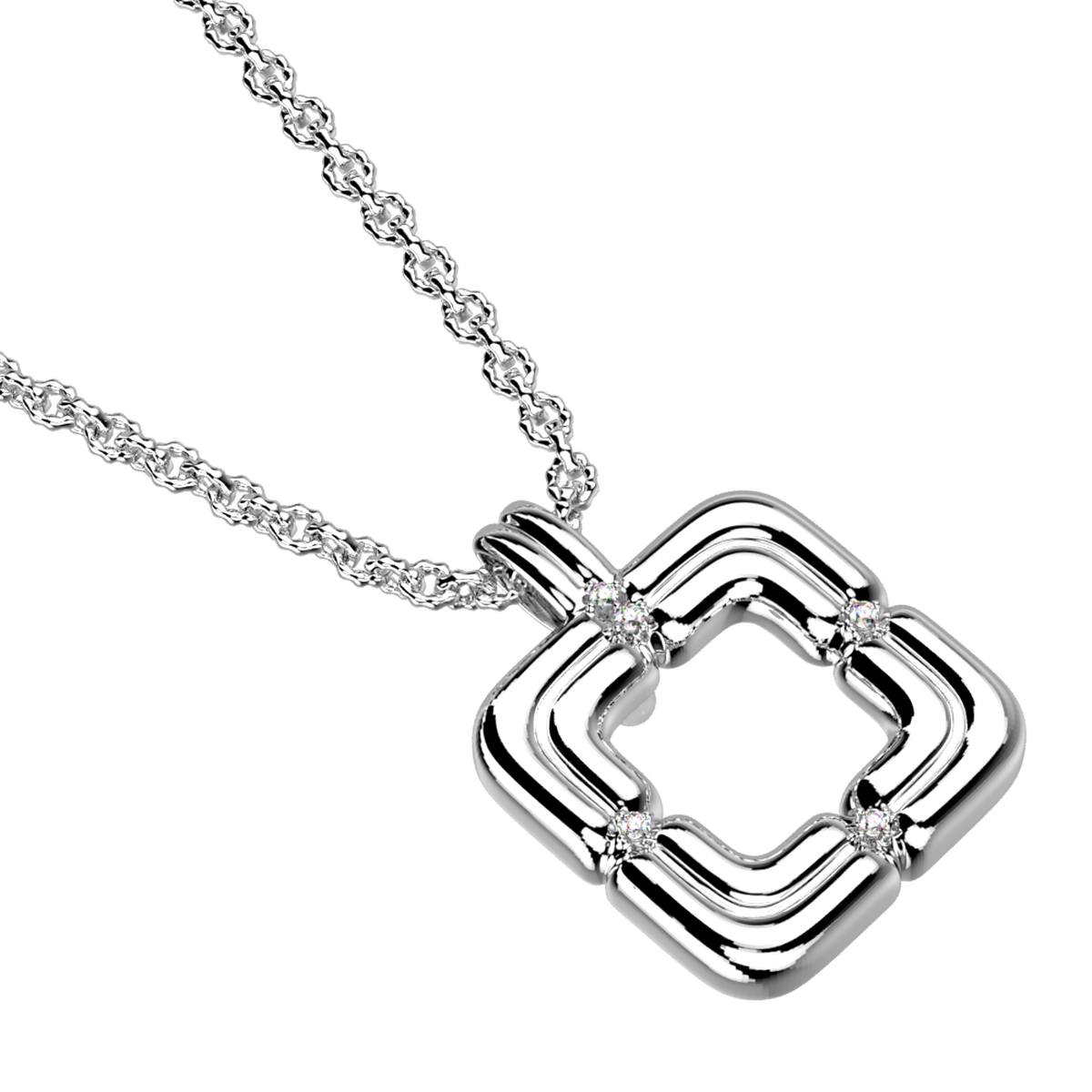 Collier Allure argenté – Les Georgettes – vue 2