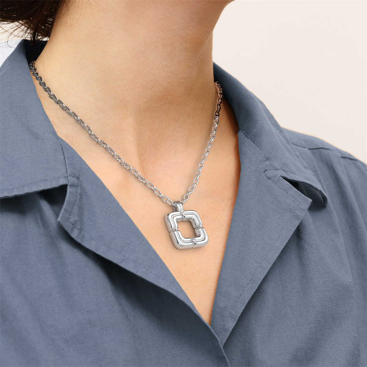 Collier Allure argenté – Les Georgettes – vue 3