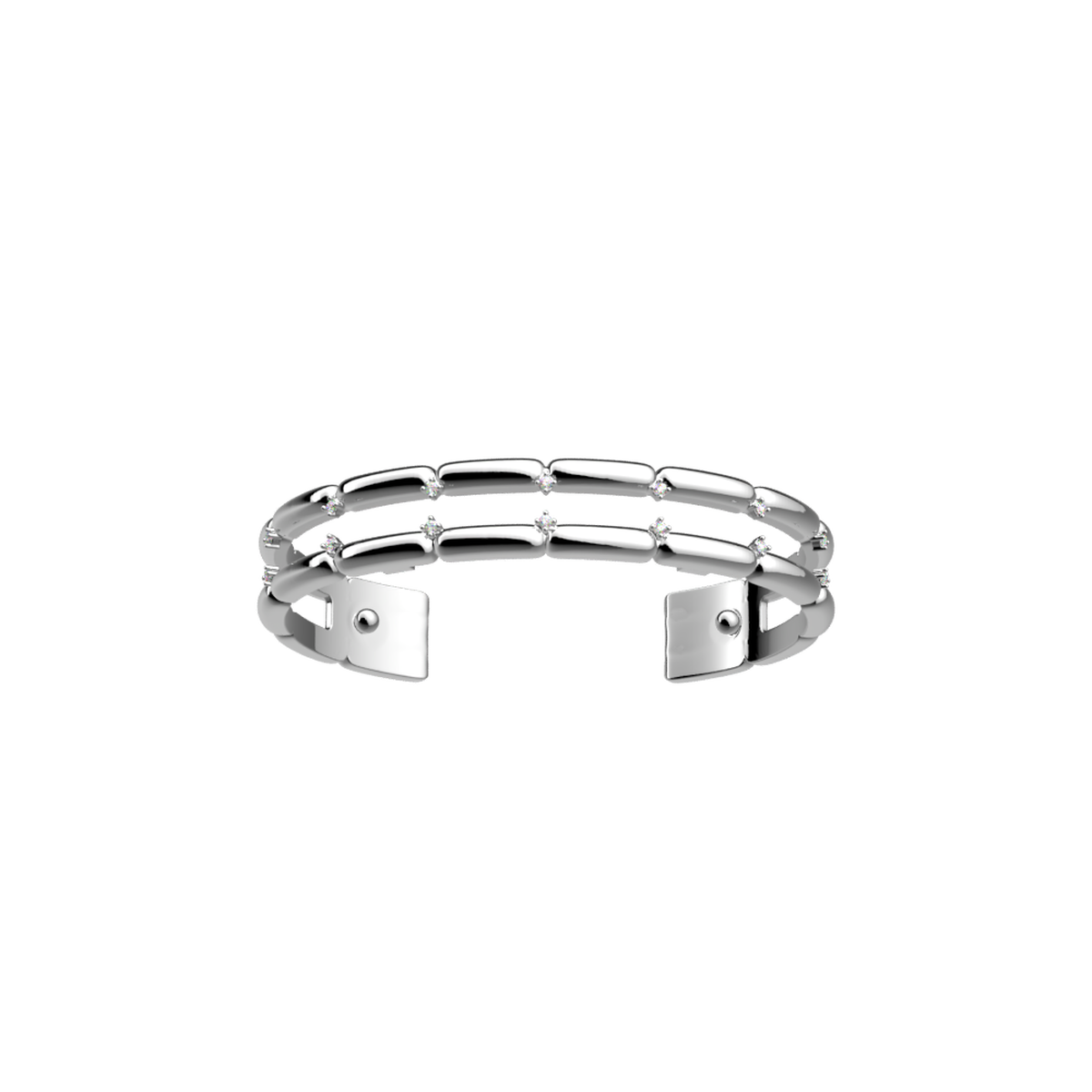 Manchette Allure 8 mm argentée – Les Georgettes
