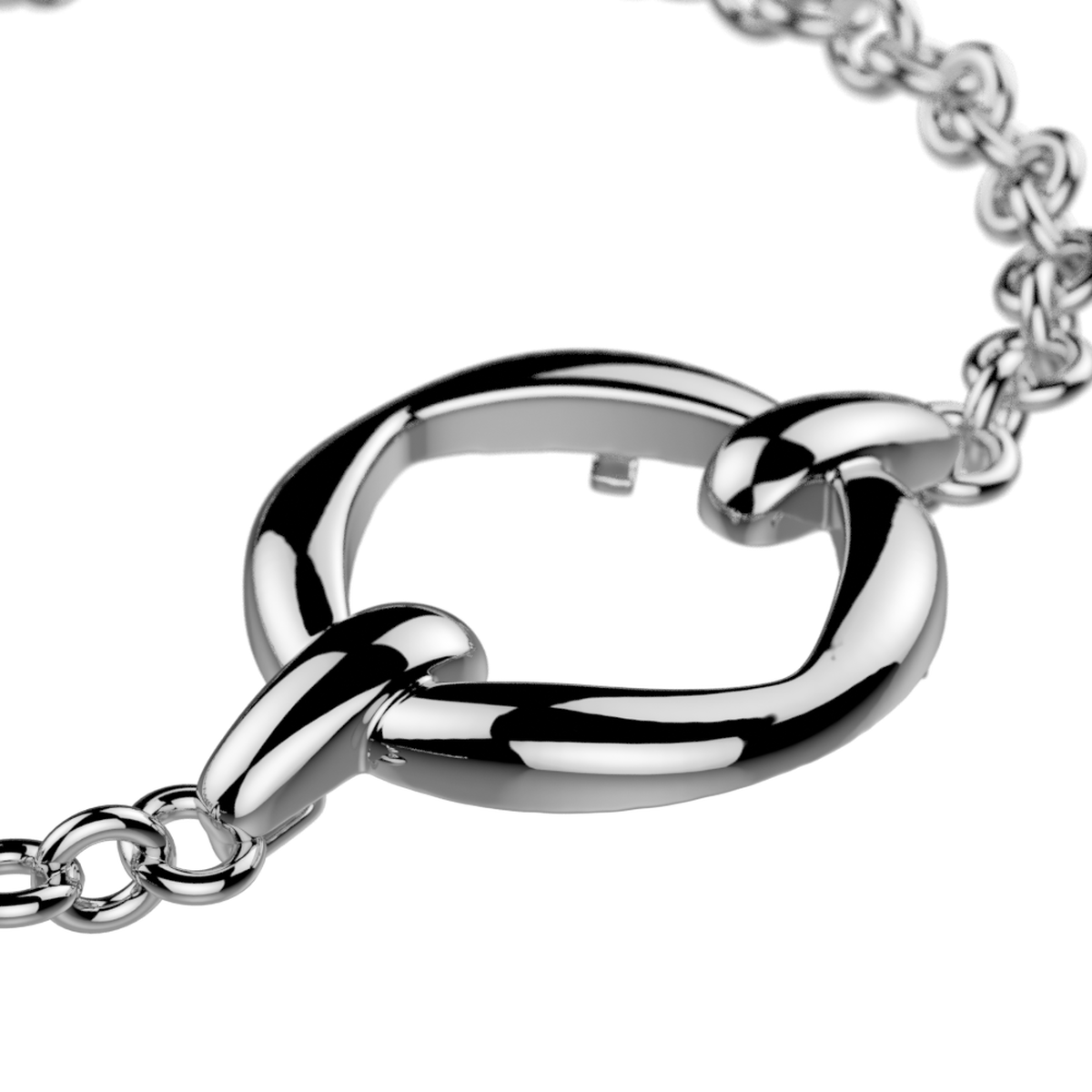 Bracelet chaîne Runway argenté – Les Georgettes – vue 2