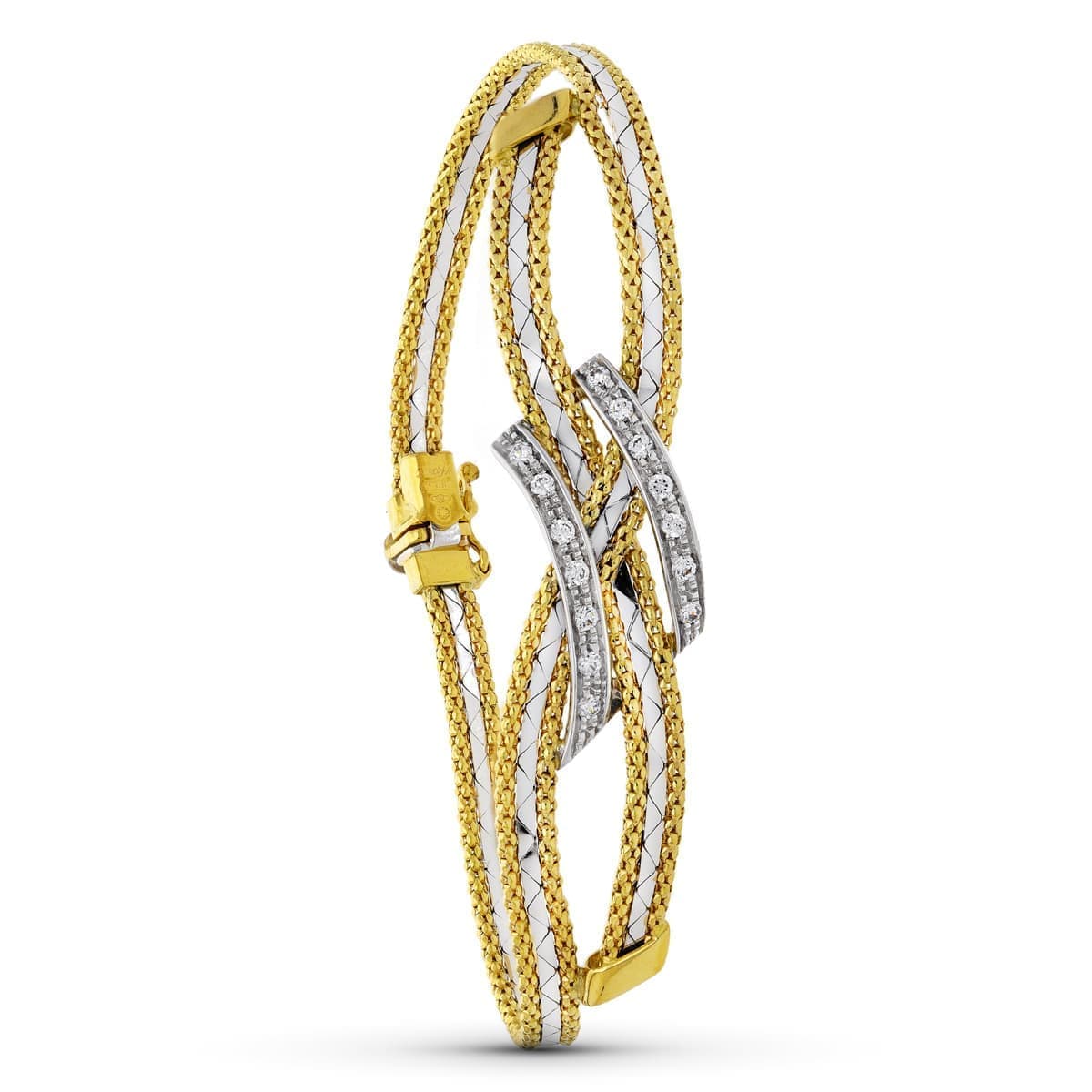 18K ツートーン ゴールド ブレスレット