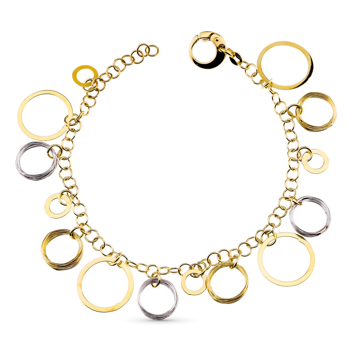 Brincos Pulseira Bicolor 18K