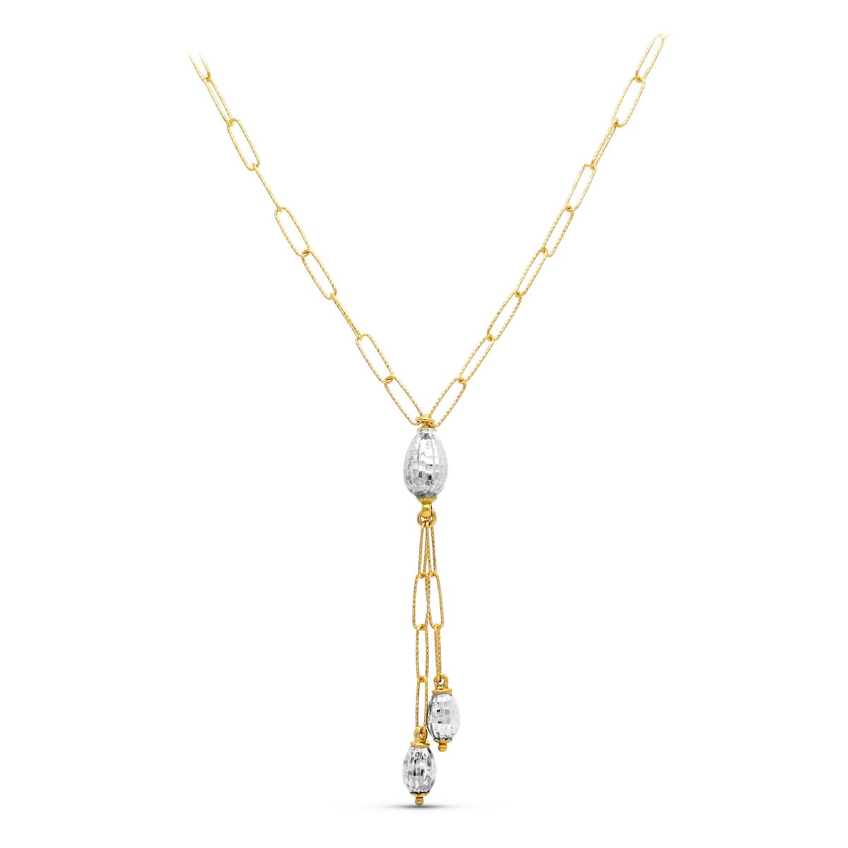 Collier à Lien en Or Bicolore 18 Carats