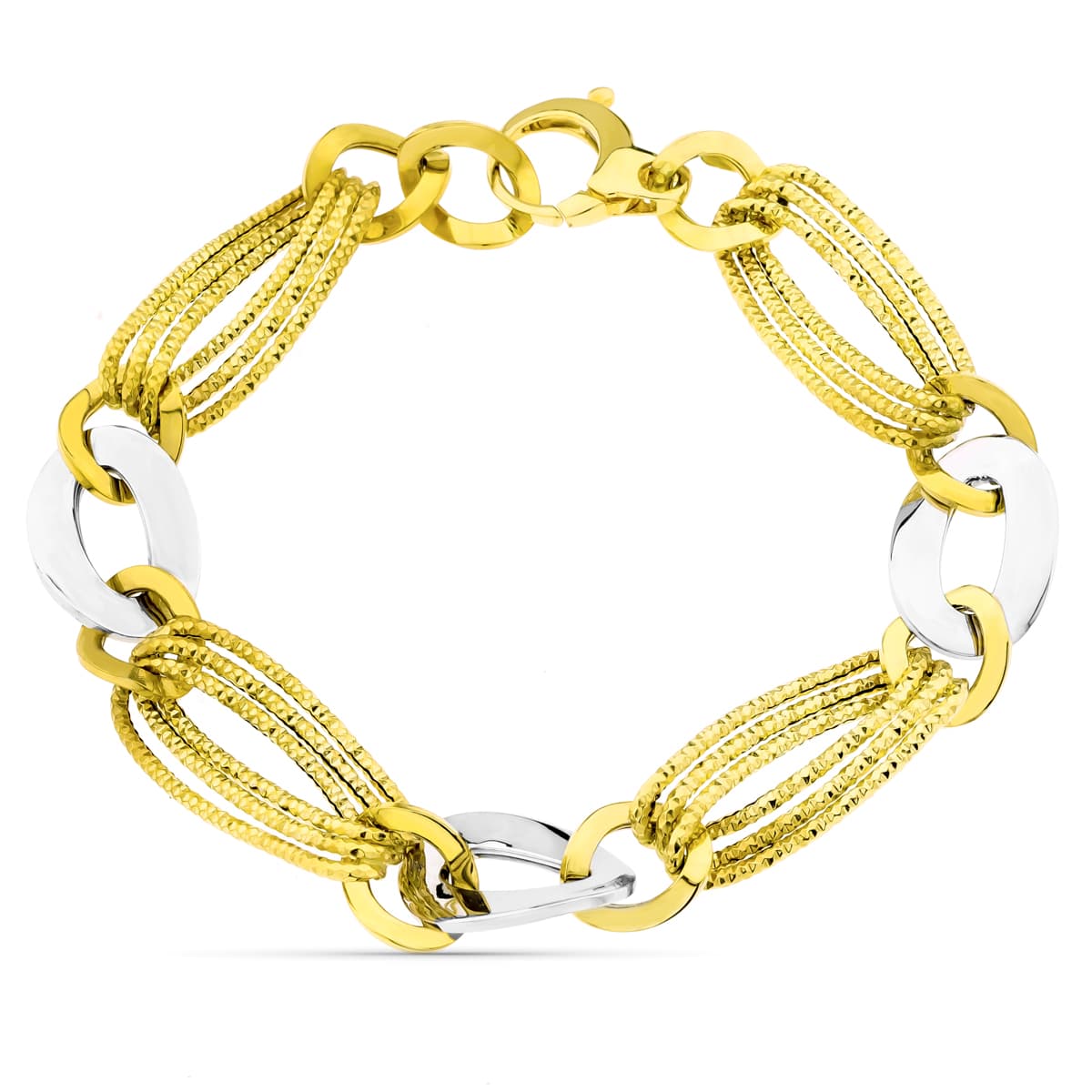 18K ツートーン ゴールド ブレスレット