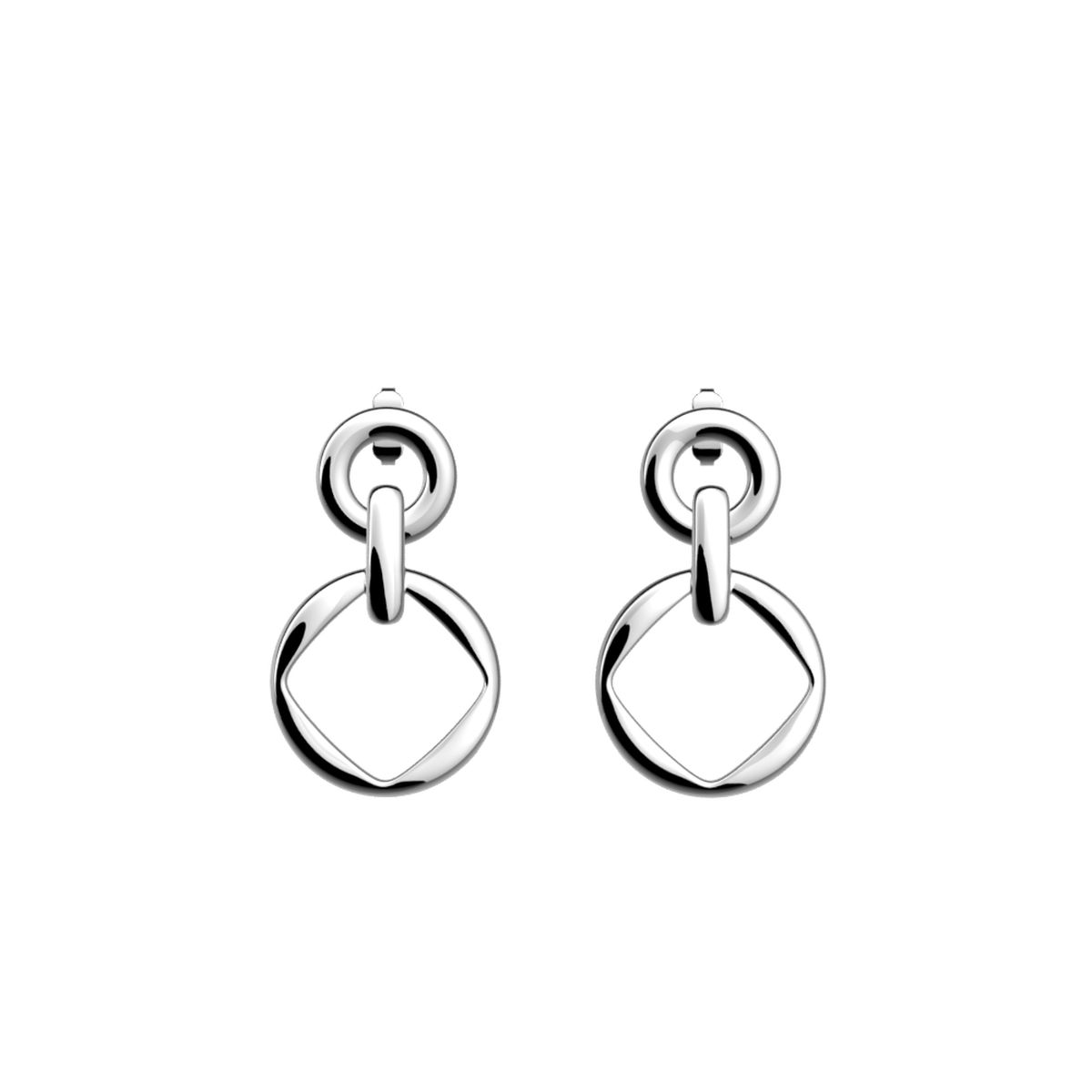 Boucles d'oreilles pendantes Runway argentées – Les Georgettes