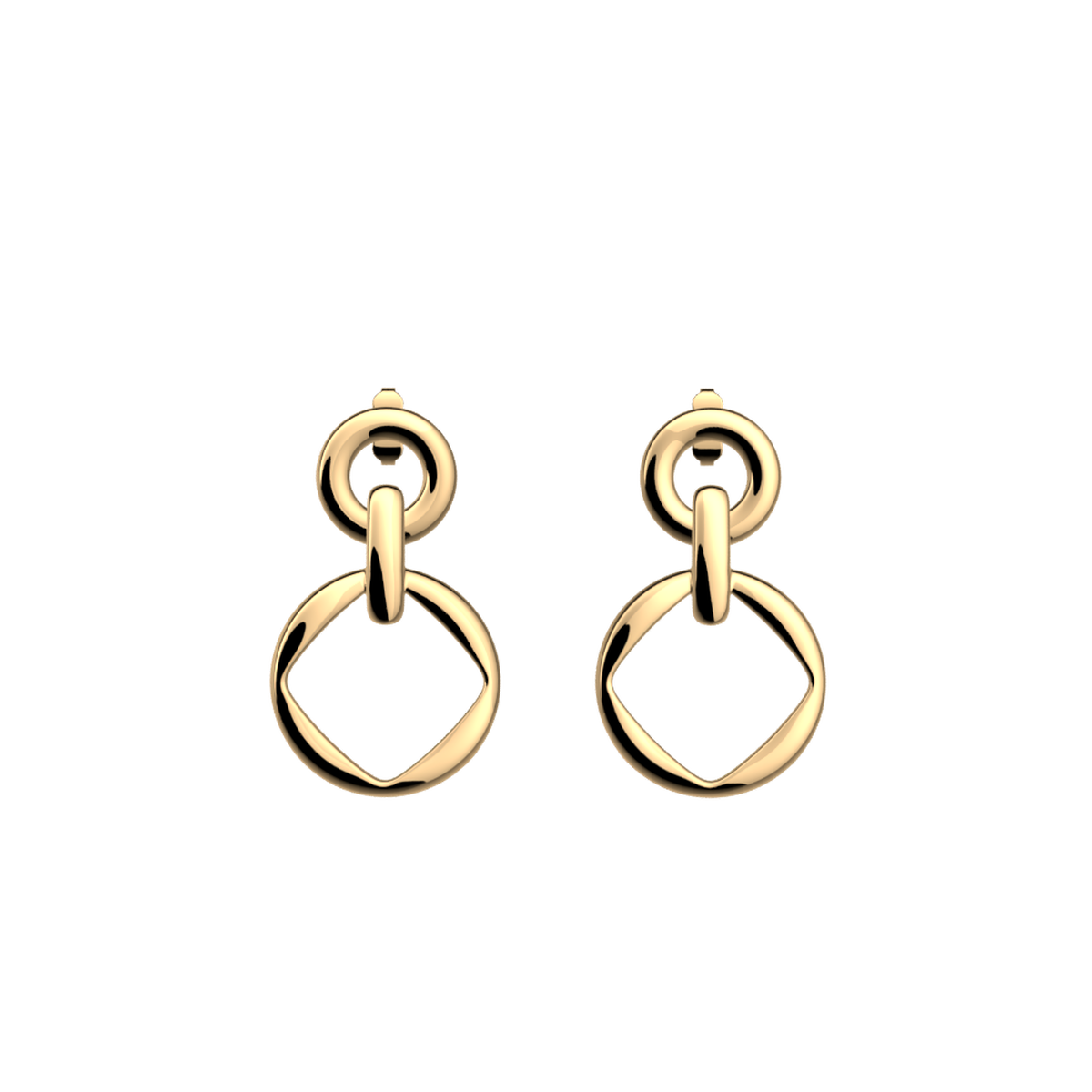 Boucles d'oreilles pendantes Runway dorées – Les Georgettes