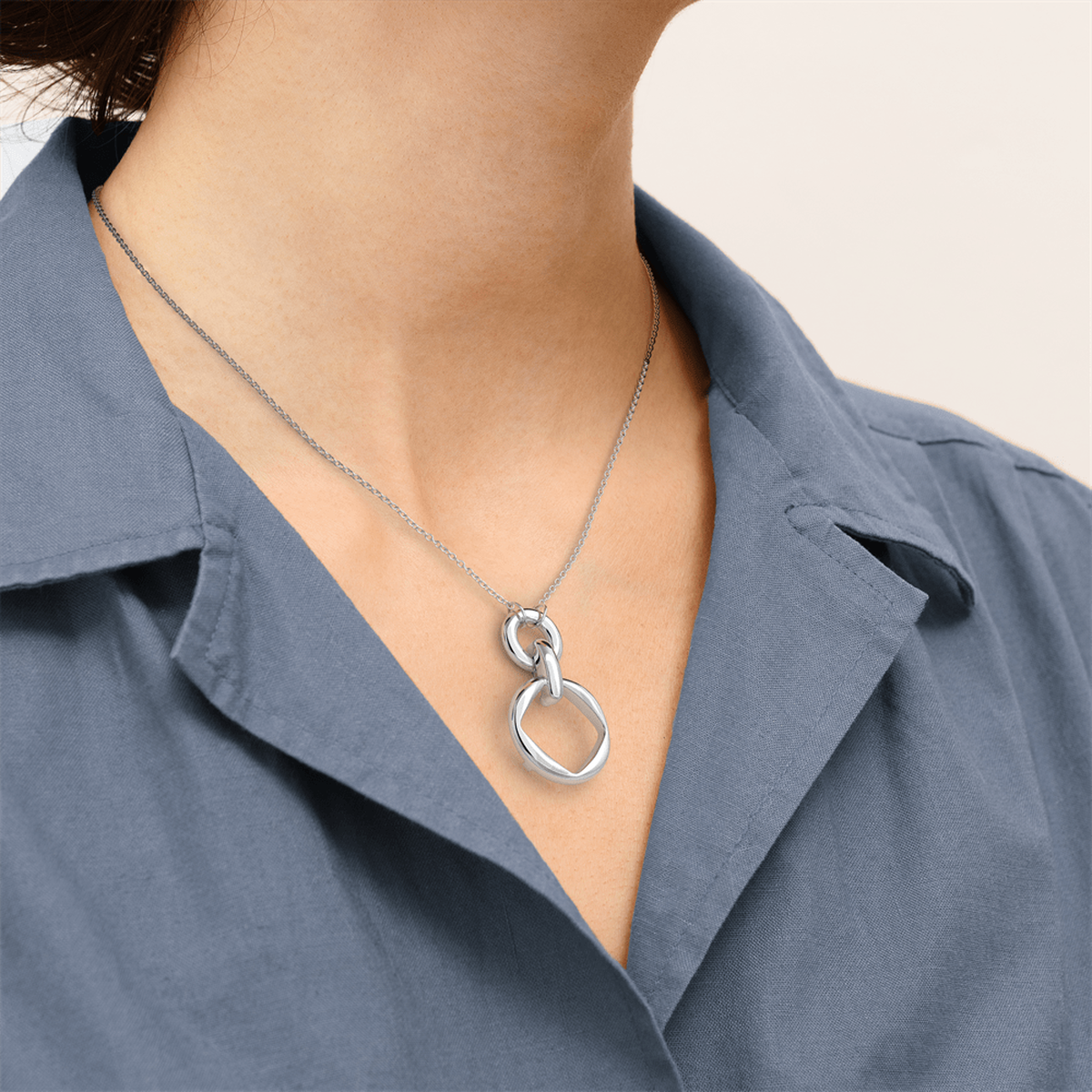 Collier Runway argenté – Les Georgettes – vue 3