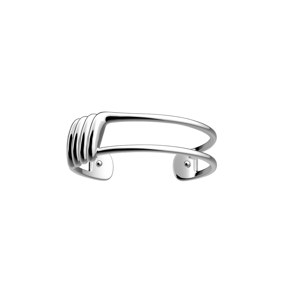 Manchette Andy 14 mm argentée – Les Georgettes